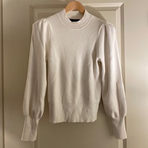 Banana Republic puff sleeve mock neck sweater